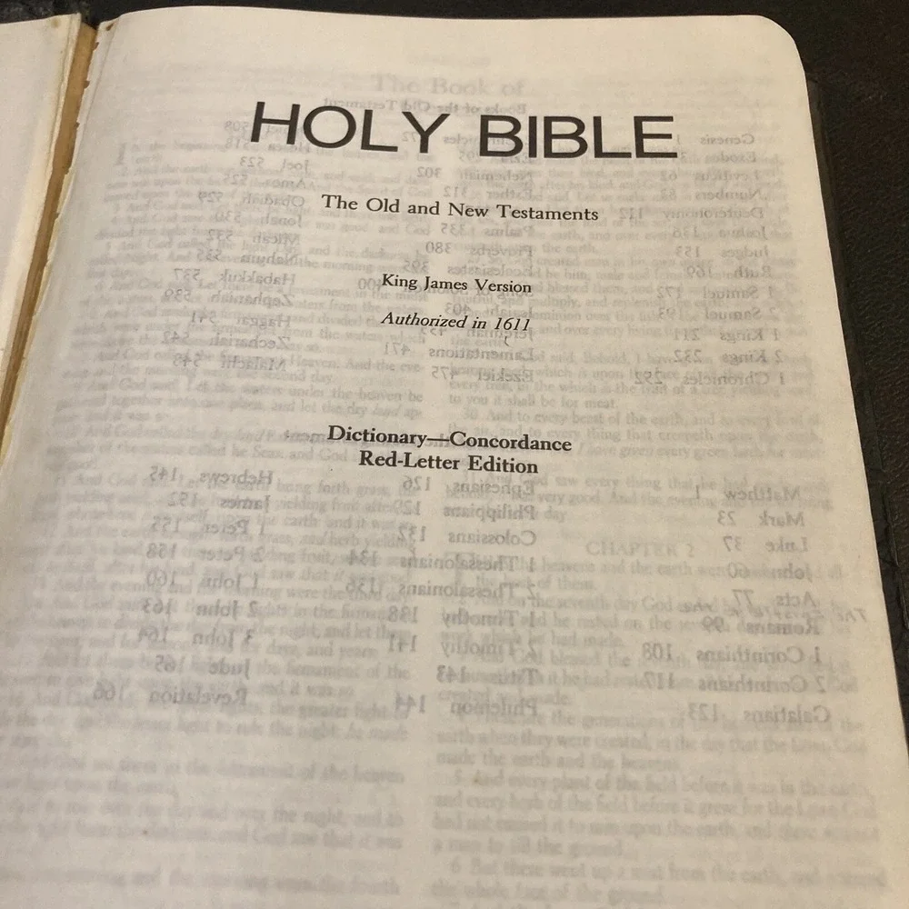 Holy Bible King James Red Letter Edition Crusade 1977‎ Leather Concordance